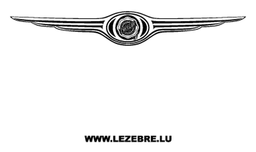 Chrysler logo, black version, on a transparent background