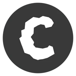 Cindicator logo, monochrome icon version, on a transparent background