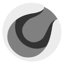 Cinema 4d logo, monochrome icon version, on a transparent background
