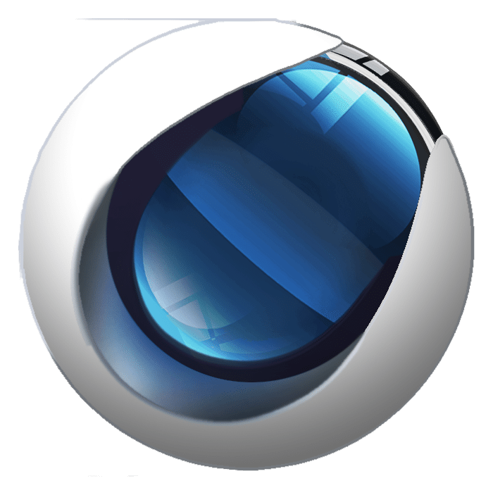 Cinema 4d logo on a transparent background