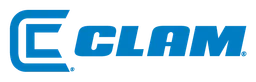 Clams logo, wordmark version, on a transparent background