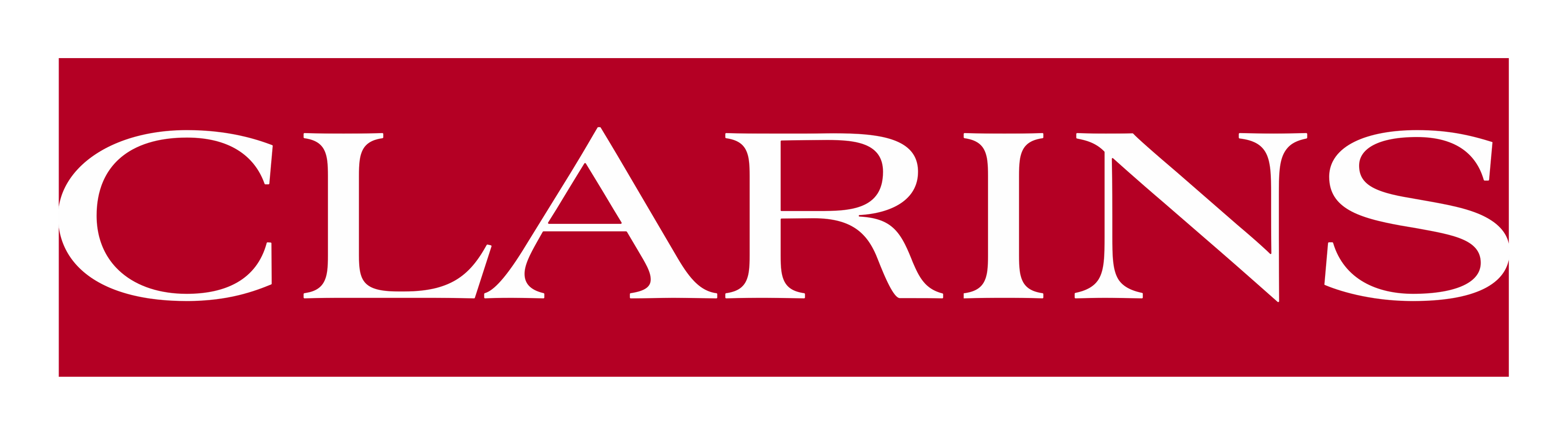 Clarins logo on a transparent background