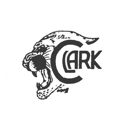 Clark logo, white icon version, on a transparent background