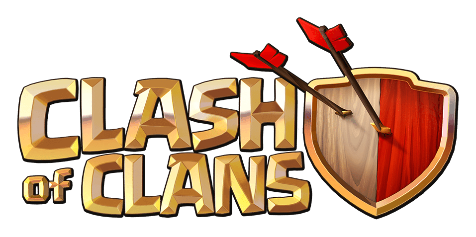 Clash of Clans logo on a transparent background