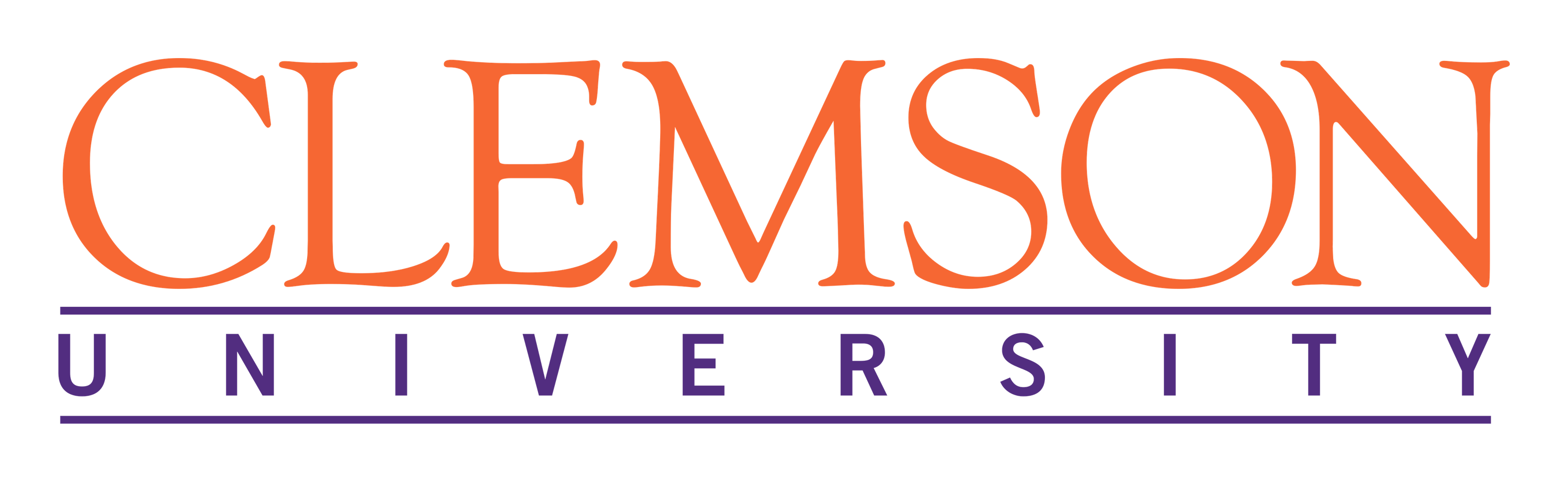 Clemson University logo on a transparent background