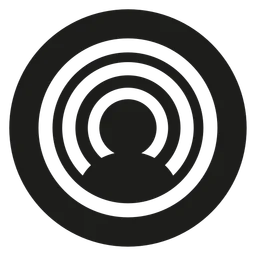 Cloakcoin logo, black icon version, on a transparent background