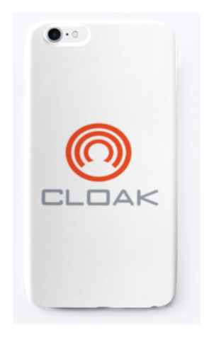 Cloakcoin logo, white version, on a transparent background