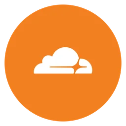 Cloudflare logo, icon version, on a transparent background