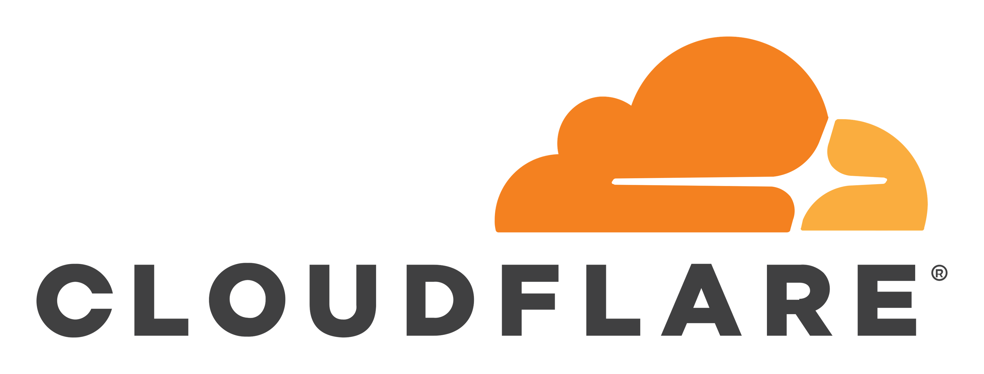 Cloudflare logo on a transparent background