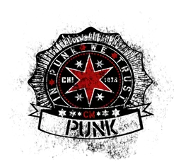 CM Punk logo, black icon version, on a transparent background