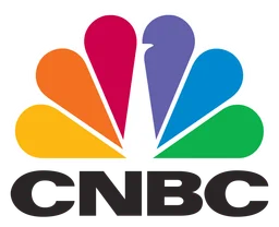 CNBC logo, horizontal version, on a transparent background