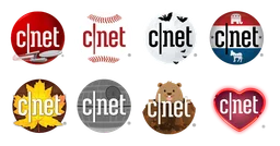 Cnet logo, horizontal version, on a transparent background