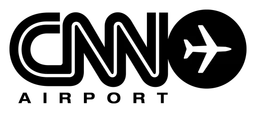 CNN Airport logo, black wordmark version, on a transparent background