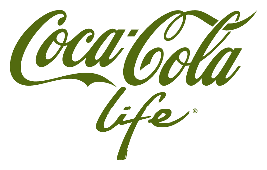 Coca Cola Life logo on a transparent background