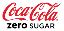 Coca Cola Zero logo, horizontal version, on a transparent background