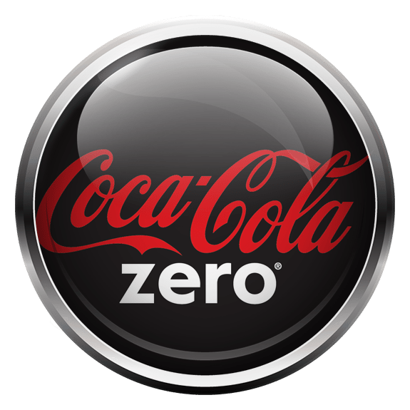 Coca Cola Zero logo on a transparent background