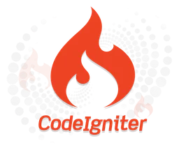 Codeigniter logo, horizontal version, on a transparent background