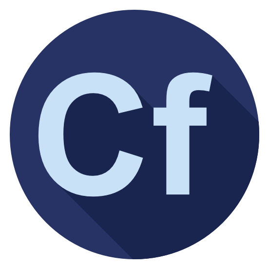 Coldfusion logo on a transparent background