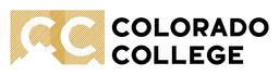 Colorado College logo, wordmark version, on a transparent background