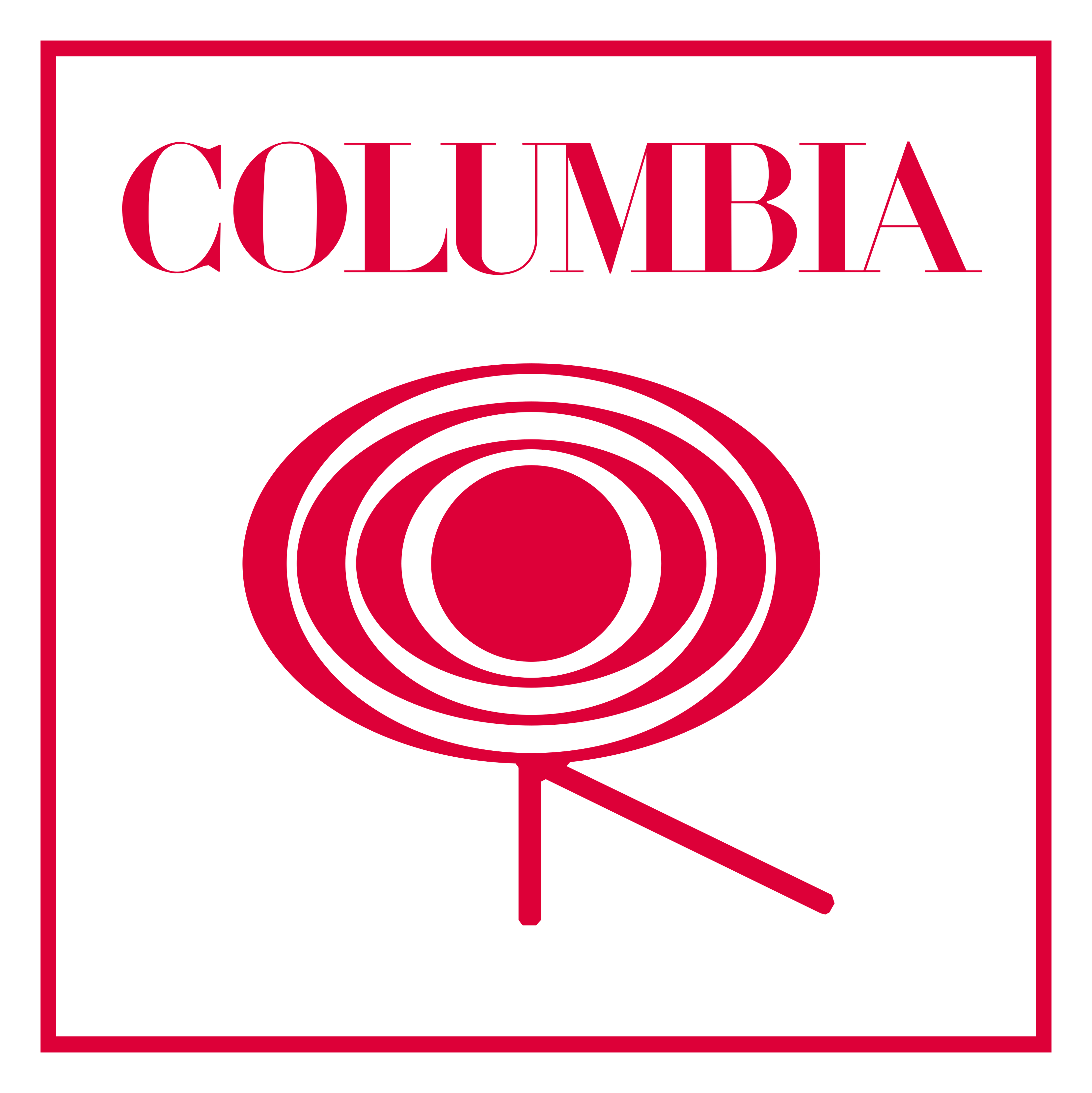 Columbia Records logo on a transparent background