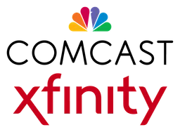 Comcast logo, horizontal version, on a transparent background