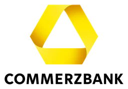 Commerzbank logo, horizontal version, on a transparent background