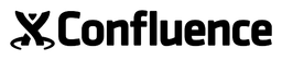 Confluence logo, black wordmark version, on a transparent background