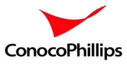 Conocophillips logo, horizontal version, on a transparent background