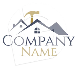 Construction logo, white icon version, on a transparent background