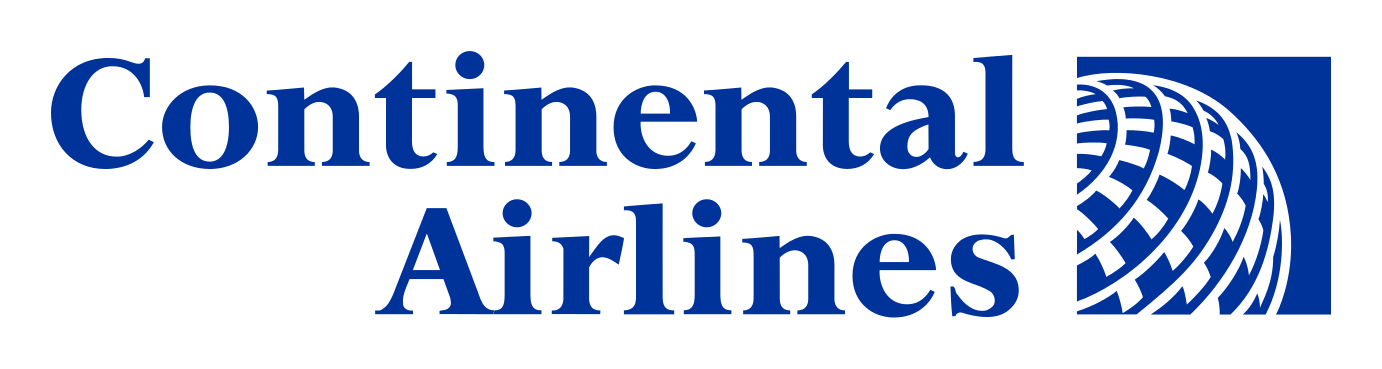 Continental Airlines logo on a transparent background