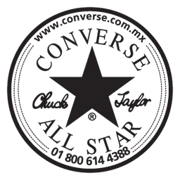 Converse All Star logo, black icon version, on a transparent background