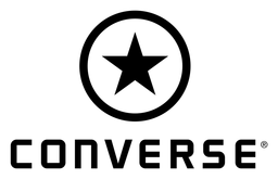 Converse logo, black version, on a transparent background