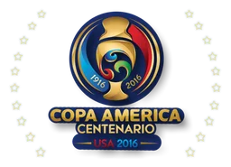 Copa America Centenario logo, horizontal version, on a transparent background