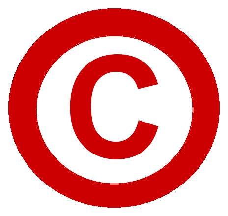 Copyright logo on a transparent background