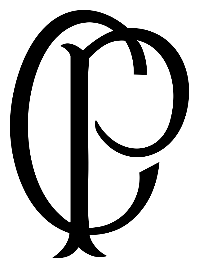 Corinthians logo, black version, on a transparent background