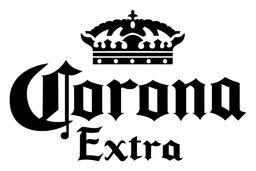 Corona Extra logo, black version, on a transparent background