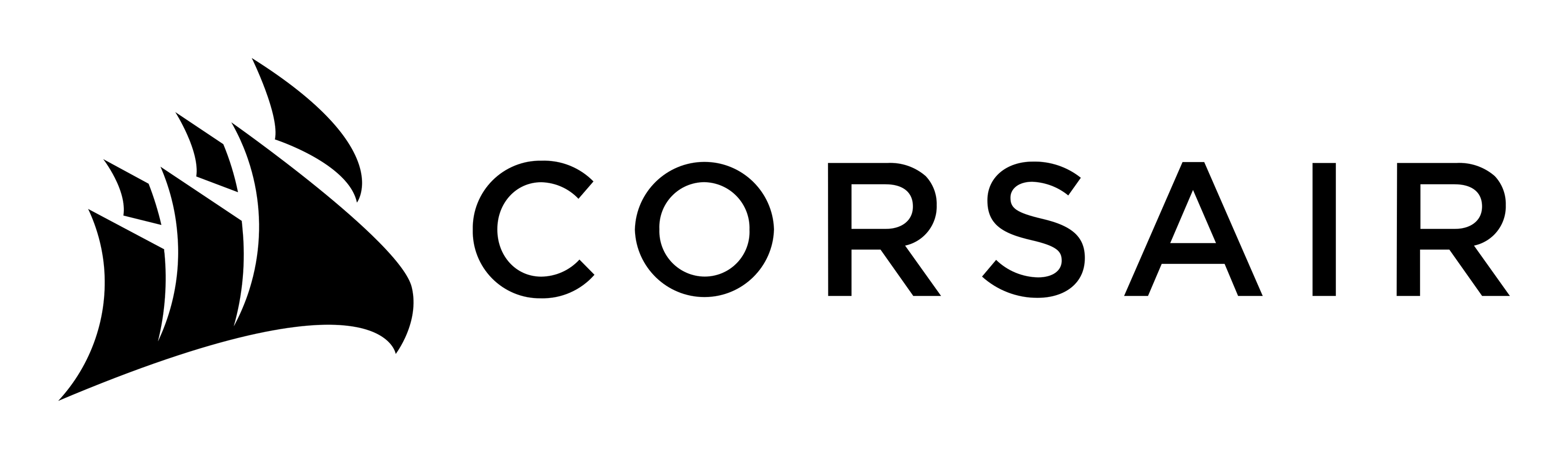 Logo de Corsair sobre fondo transparente