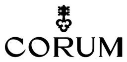 Corum logo, black version, on a transparent background