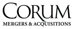 Corum logo, black wordmark version, on a transparent background