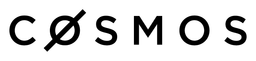 Cosmos logo, black wordmark version, on a transparent background