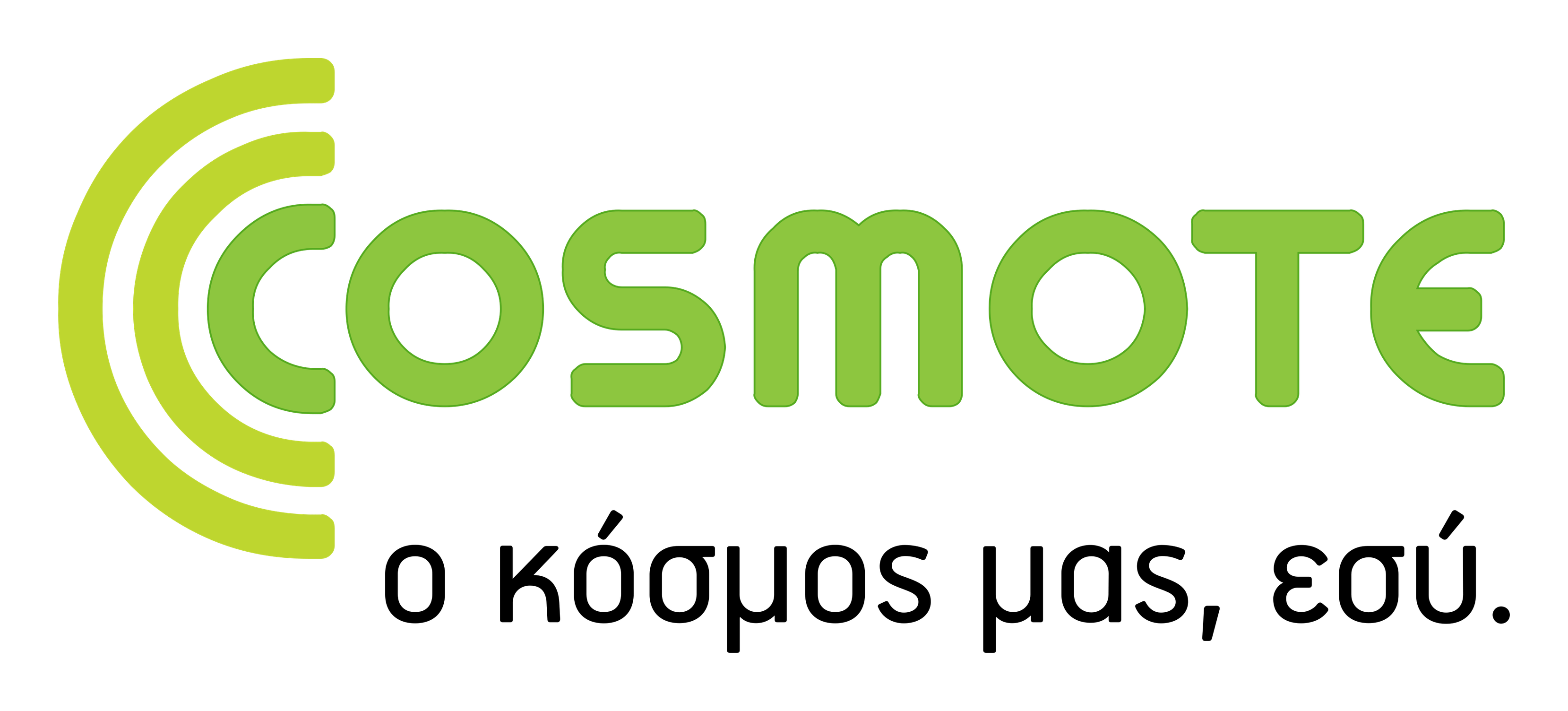 Logo de Cosmote sobre fondo transparente