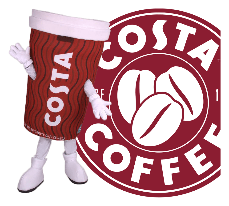 Costa Coffee logo on a transparent background