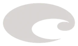 Costa del Mar logo, white version, on a transparent background