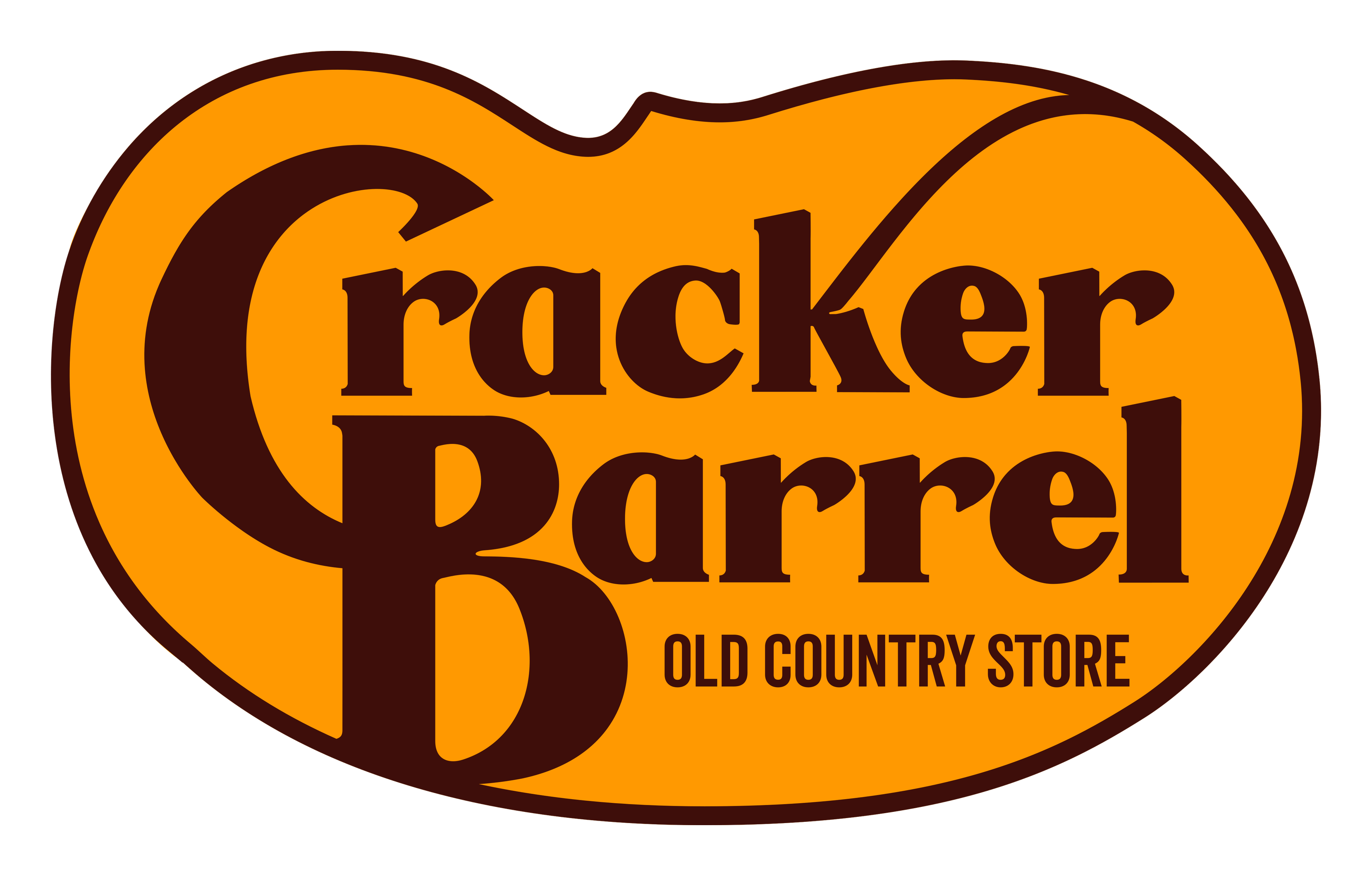 Cracker Barrel logo on a transparent background