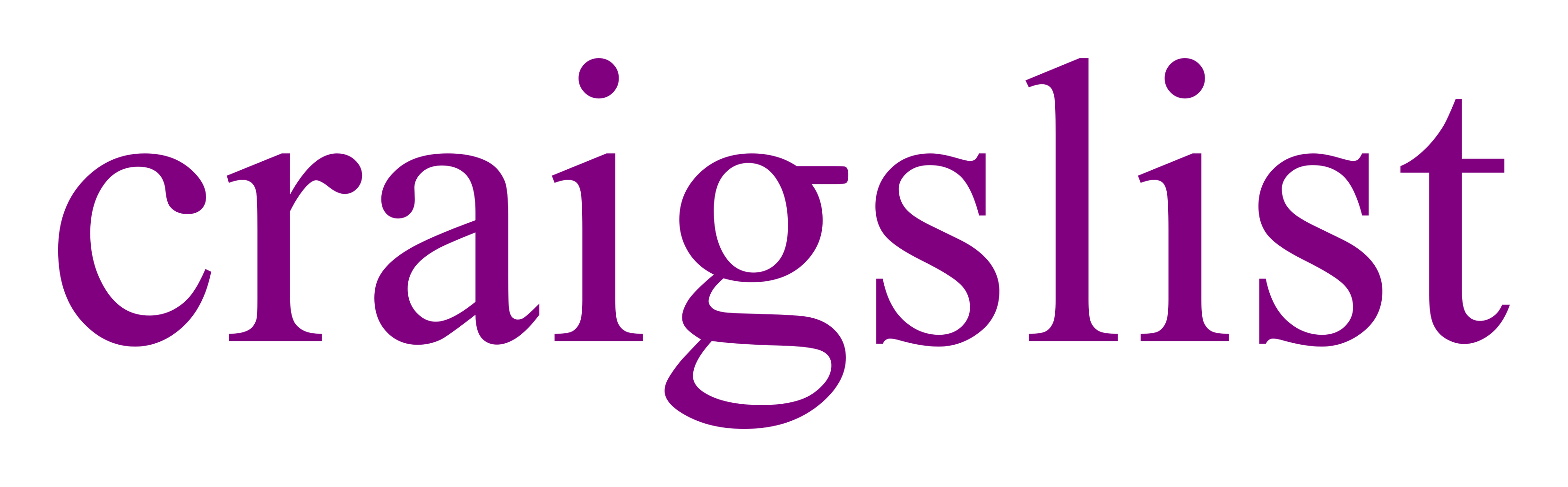 Logo da Craigslist em fundo transparente
