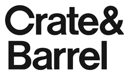 Crate and Barrel logo, black version, on a transparent background
