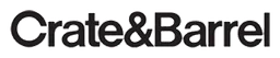 Crate and Barrel logo, monochrome wordmark version, on a transparent background