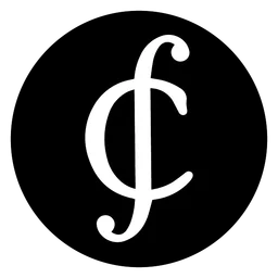 Credits logo, black icon version, on a transparent background