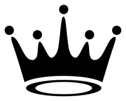 Crown logo, black version, on a transparent background