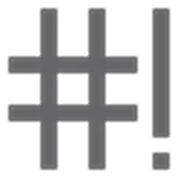 Crunchbang logo, monochrome icon version, on a transparent background